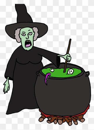 Witch With Text Complete - Cartoon Clipart