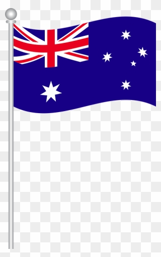 Australian Flag On Pole Png - New Zealand Flag Clip Art Transparent Png