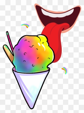 #summer #snowcone #lick #icecream - Lick Clipart - Png Download