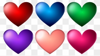 Heart Organ Png - Heart Shape In Different Colors Clipart