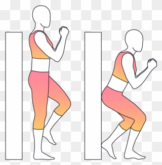 Exercise Clipart Squat Exercise - Illustration - Png Download