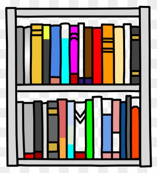 Bookshelf, Books, Gray, Multicolor Clipart