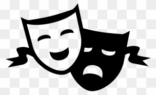 Musical Theatre Mask Drama Play - Theatre Masks Png Clipart