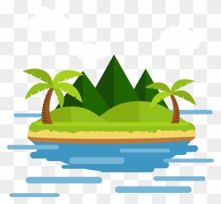 Collection Of Free Waterfall Drawing Tropical Island - Tropical Island Transparent Background Clipart
