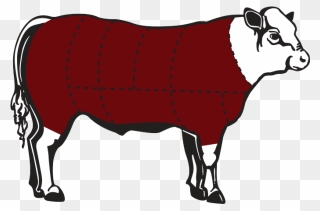 Split Side Of Beef Clipart Svg Transparent Purchase - Cattle - Png Download