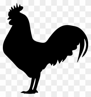 Svg Silhouette Rooster Transparent & Png Clipart Free - Chicken Silhouette