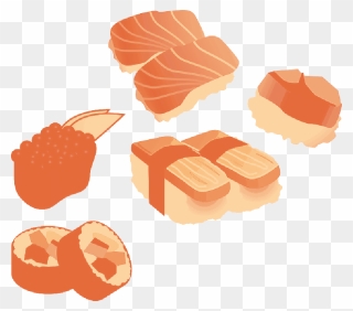 Set, Icon, Food, Drawing, Cartoon, Fish, Free, Cute - Sushi Clipart - Png Download