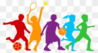 Kids Playing Sports Clipart - Png Download