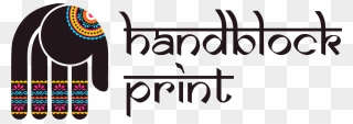 Hand Block Print Logo Clipart