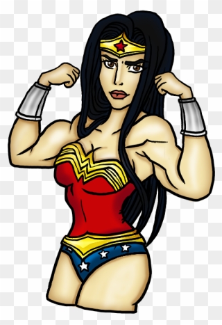 Wonder Woman Clipart Transparent Background - Wonder Woman Muscle Arms - Png Download