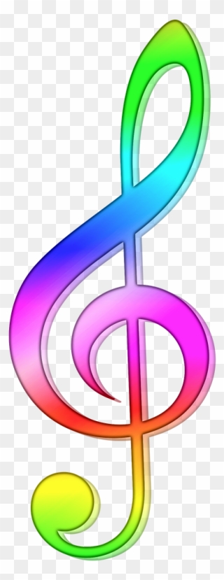 Colorful Treble Clef Png Clipart