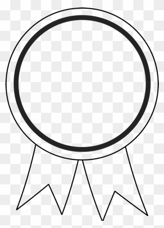 Outline Ribbon Clipart Black And White - Winning Ribbon Outline - Png Download