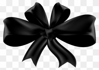 Ribbons Ribbon Bows Bow Black Present Wrapping Gift - Black Ribbon Bow Png Clipart