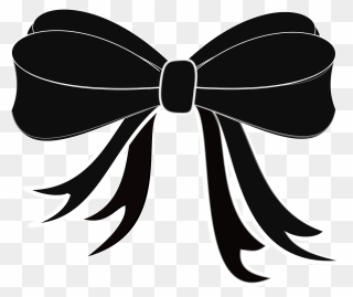 Ribbon Black Bow Free Photo - Black And White Bow Clipart