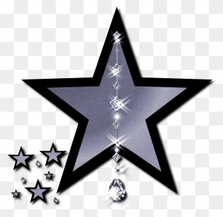 Silver Star Clip Art - Blue And Silver Stars - Png Download