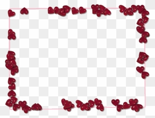 Valentines Day Border Transparent - Frame With Hearts Png Clipart