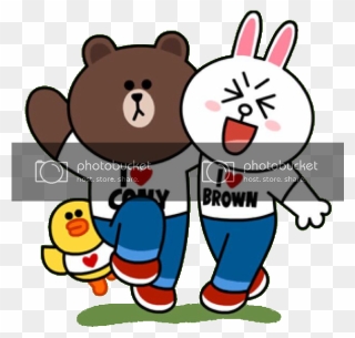 Transparent Shopaholic Clipart - Line Friends Cony And Brown - Png Download