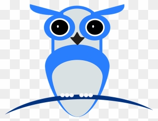 Owl On Branch Clipart - Png Download