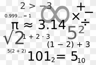 Lots Of Math Symbols And Numbers - Math Transparent Clipart