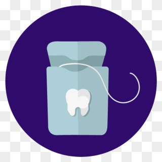 Dental Floss Container With Tooth Graphic Clipart