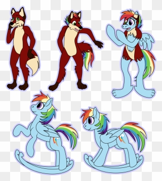 Clipart Baby Rocking Horse - Anthro Fox Fursona Base - Png Download