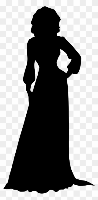 Dress, Silhouette, Women, Dance, Lady, Girl, Beauty, - Anime Girl Silhouette Png Clipart