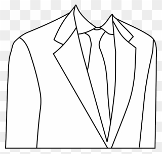 Suit, Clothing, Necktie - Drawing A Suit And Tie Clipart