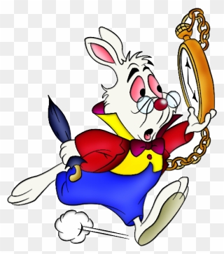 Alice In Wonderland Cartoon Character On A Transparent - White Rabbit Alice In Wonderland Characters Clipart