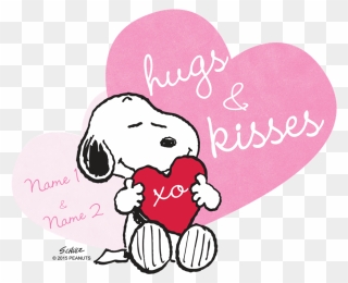 Respect Clipart Hug Kiss, Respect Hug Kiss Transparent - Snoopy Valentines Day Clipart - Png Download
