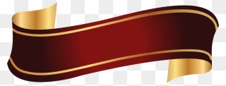 Red And Gold Banner Png Clipart Image - Banner Ribbon Design Png Transparent Png