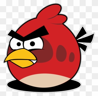 Red Angry Bird Vector Clipart