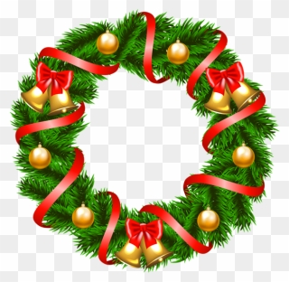 Fete Noel Couronnes - Clip Art Christmas Wreath - Png Download