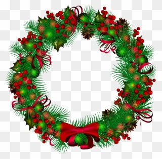 Clipart Christmas Wreath Png Transparent Png