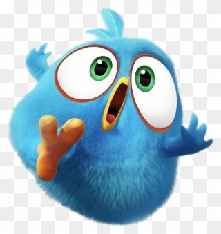 Check Out This Transparent Angry Bird Blue Running - Blue Angry Bird Png Clipart