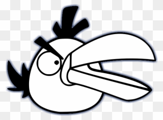Angry Birds Black And White - Agry Birds Coloring Pages Clipart