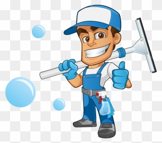 Palm Window Cleaning Llc - Man Window Cleaning Logo Clipart