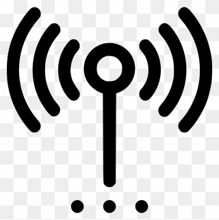 Transparent Wireless Signal Clipart - Blue Radio Wave Icon - Png Download