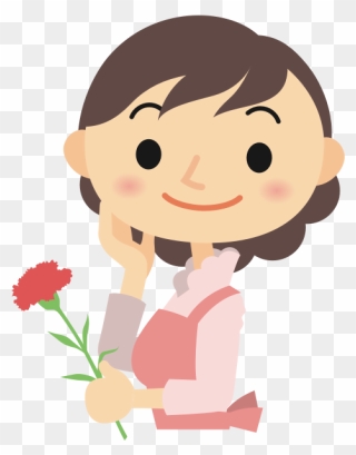 Girl With A Flower Cartoon - Sore Throat Images Cartoons Clipart