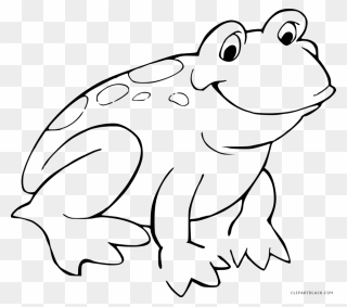 Black And White Frog - Colouring Picture Of A Frog Clipart