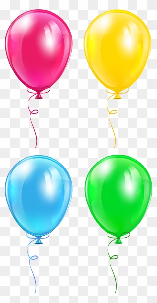 Balloon Red Green Yellow And Blue Clipart - Png Download