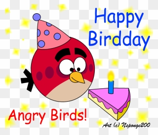 1080 - Happy Birthday Angry Bird Clipart