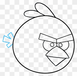 How To Draw Angry Birds - Easy Drawing Of Angry Bird Clipart