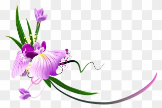 Purple Floral Decor Png - Sympathy Clipart Transparent Png