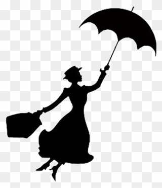 #sticker #magical #marypoppins #silhouette #shadow - Mary Poppins Sticker Clipart
