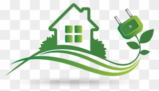 Electrical Eco House Logo Clipart
