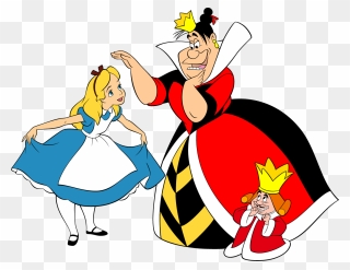 Alice In Wonderland Characters Clipart Free Clip Art - Alice In Wonderland King And Queen Of Hearts - Png Download