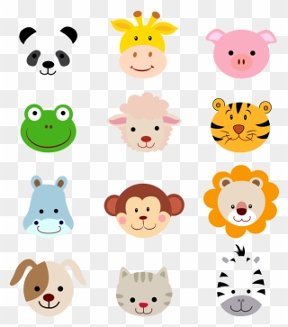 Sheep Animals Jungle Baby Cartoon Avatar - Baby Animal Cartoon Faces Clipart