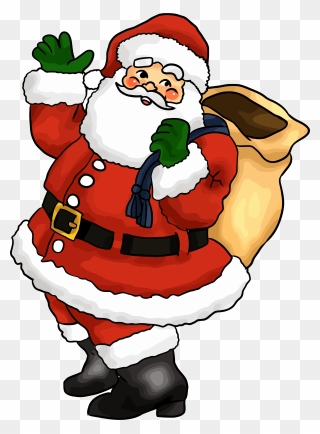 Christmas Santa Claus Bye Cartoon Clipart Png - Santa Claus Christmas Festival Transparent Png