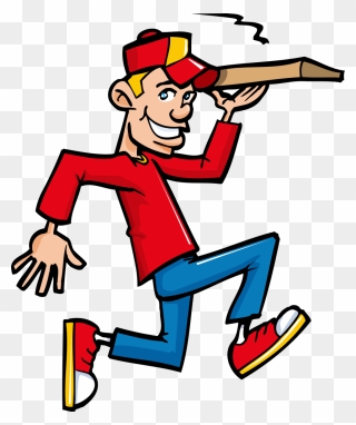 Transparent Pizza Man Png - Pizza Delivery Boy Png Clipart