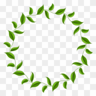 Leaf Tea Wreath Vector Green Circle Border Clipart - Circle Leaf Border Png Transparent Png
